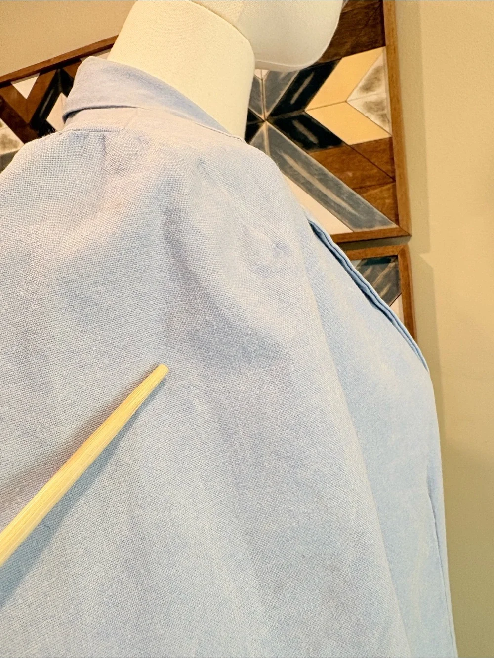 Vintage Ralph Lauren 80s Light Blue Women's Denim Blazer Jacket size Medium - Picture 10 of 15